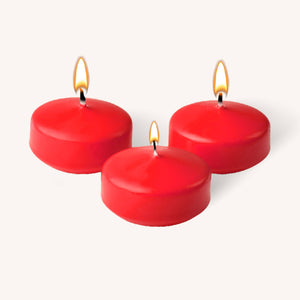 Floating Candles - Red - Medium - 20 Pack