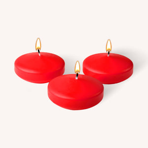 Floating Candles - Red - Large - 12 Pack
