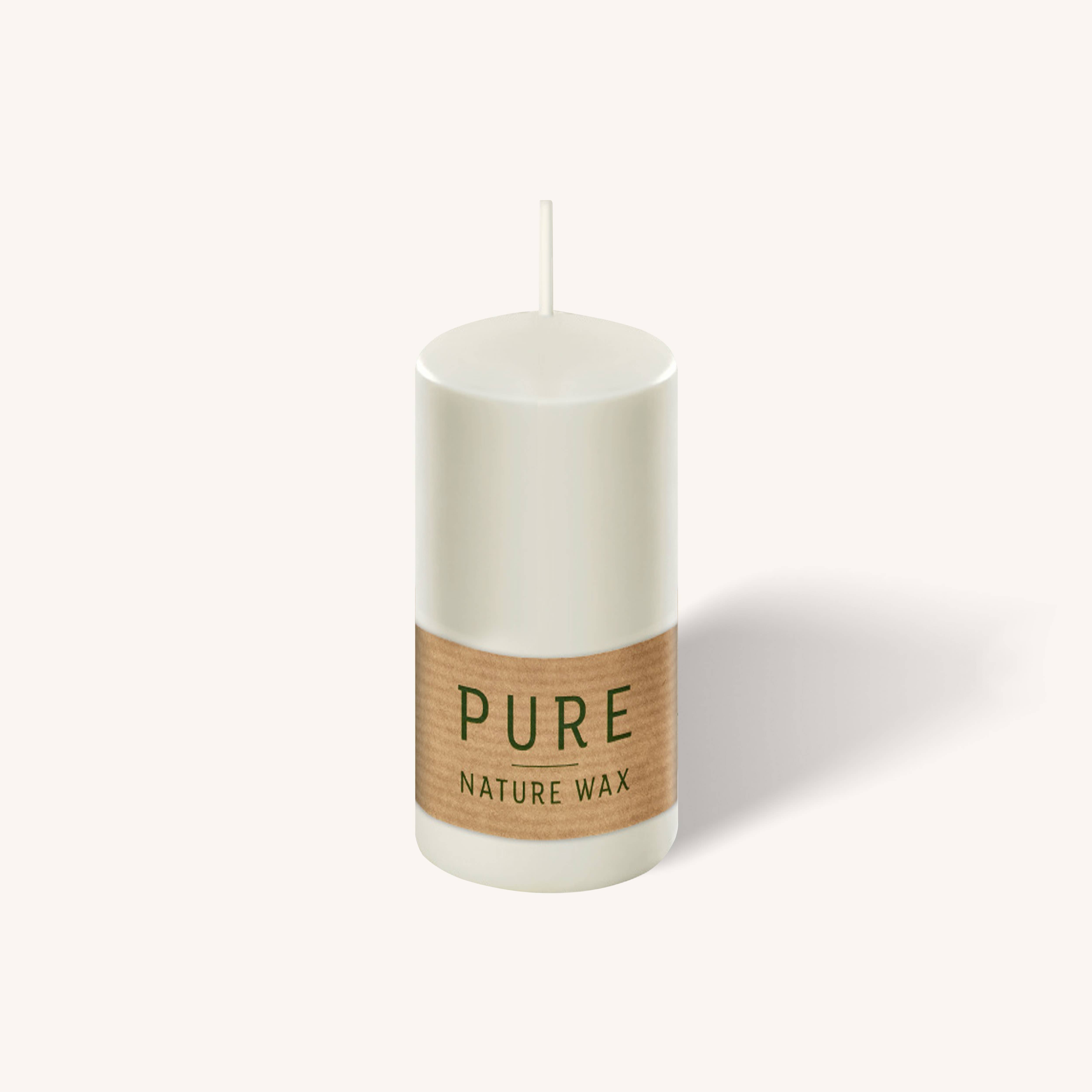 Pure Nature Wax White Pillar Candle - 2.3" x 5" - 4 Pack