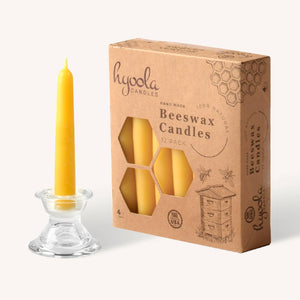 Yellow Beeswax Candles- 4 Hours - 12 Pack
