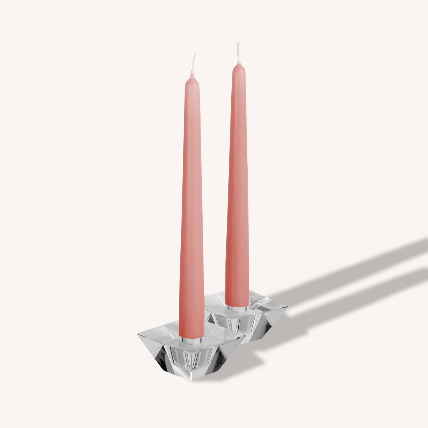 Rose Pink Taper Candles - 10 Inch - 12 Pack