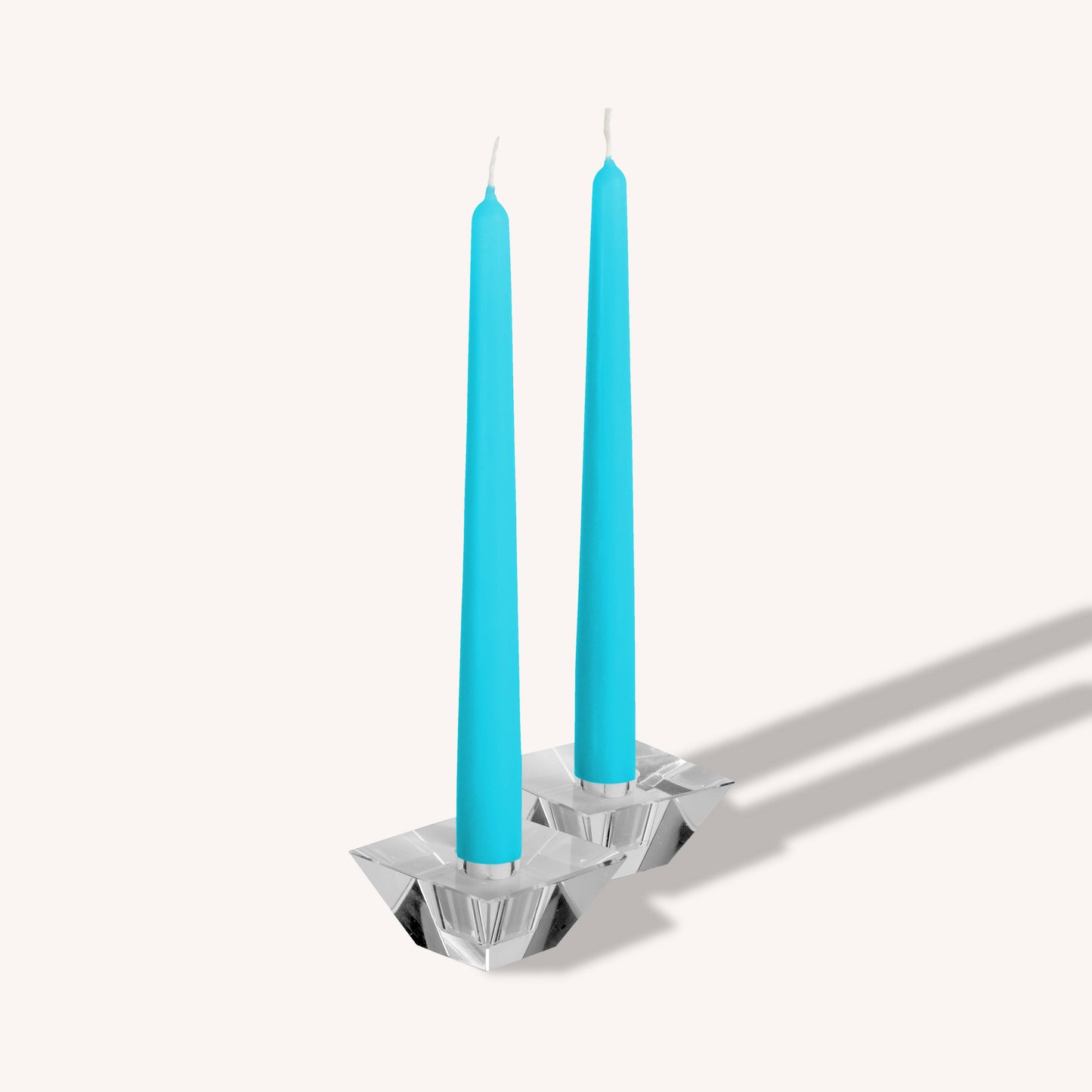 Turquoise Taper Candles - 10 Inch - 12 Pack