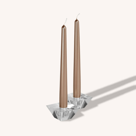 Metallic Antique Gold Taper Candles - 10 Inch - 12 Pack