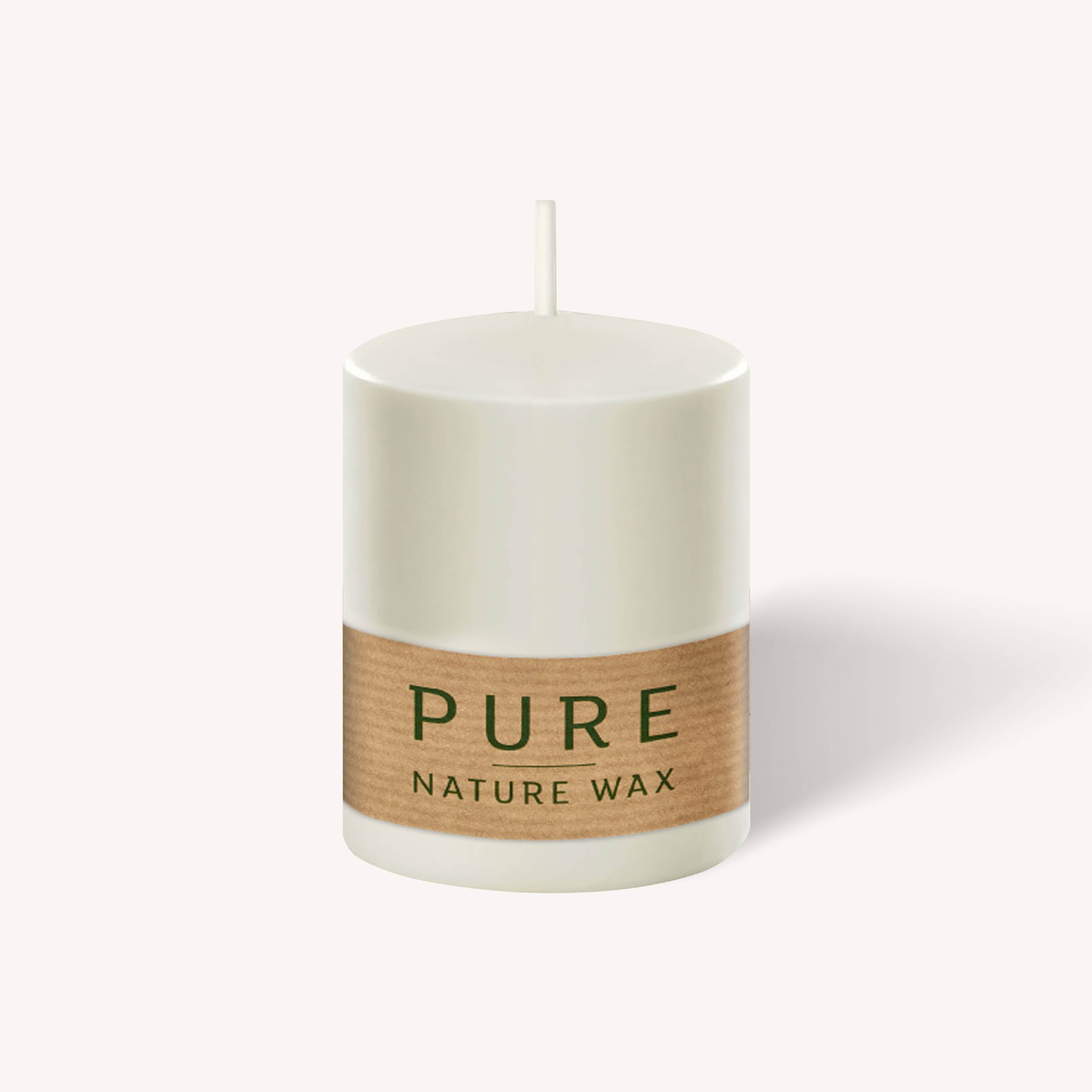 Pure Nature Wax White Pillar Candle - 2.7" x 3.5" - 3 Pack