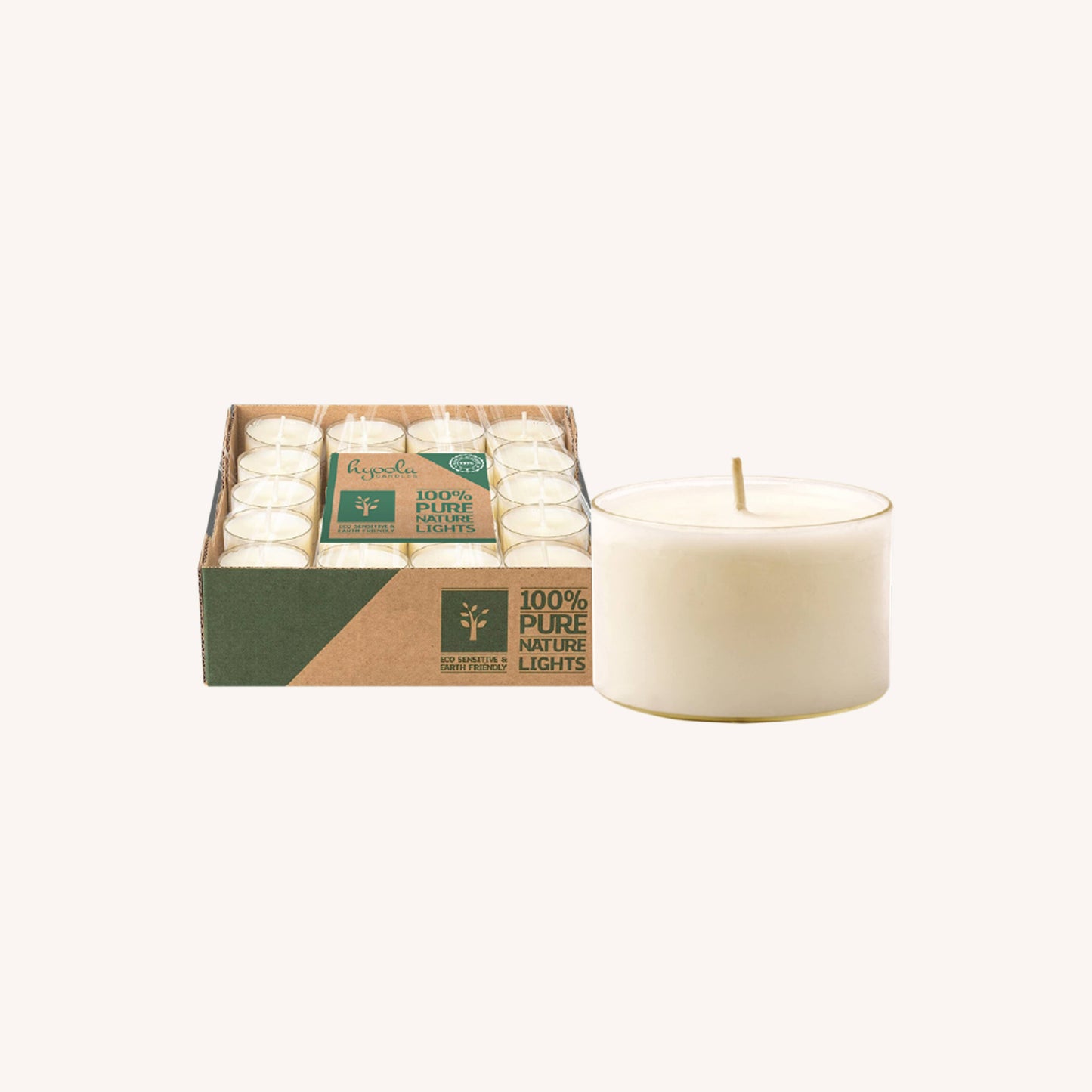 Pure Nature Wax Tealights - 7 Hour - 40 Pack