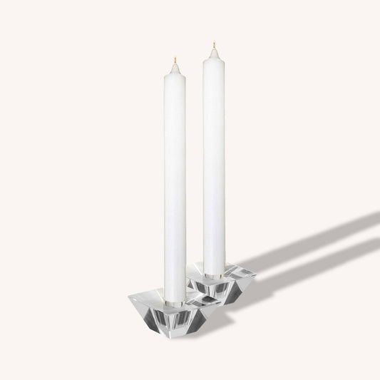White Rustic Candles - 10 Inch - 12 Pack
