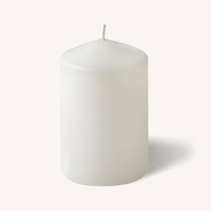 White Pillar Candles - 3" x 5" - 6 Pack