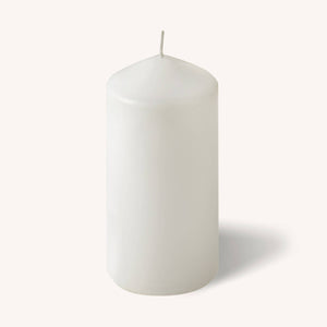 White Pillar Candles - 3" x 9" - 4 Pack