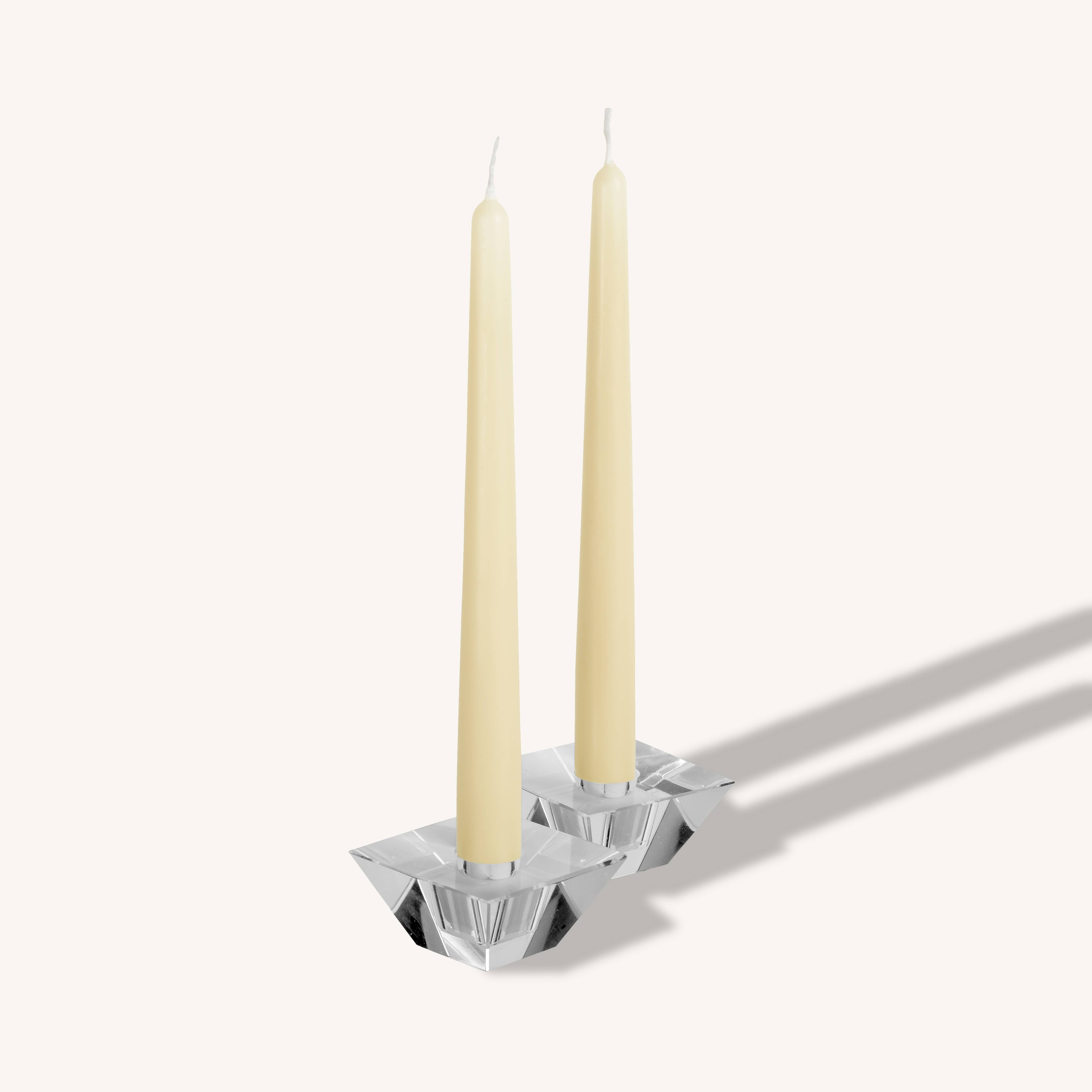 Wool White Taper Candles - 10 Inch - 12 Pack