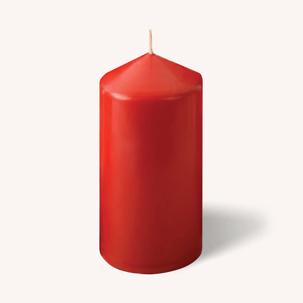 Red Pillar Candles 3" x 8" 6 Pack