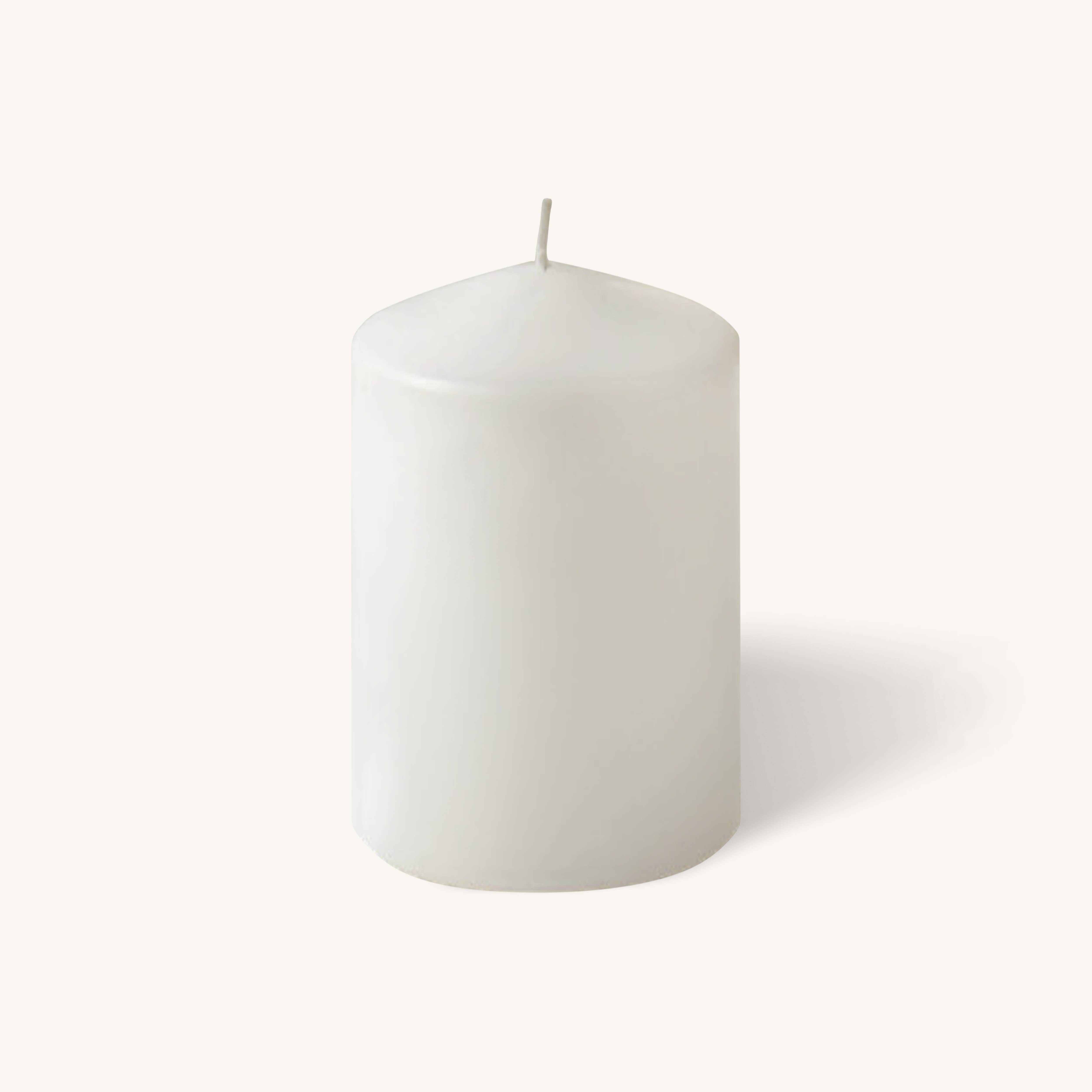 White Pillar Candles - 2" x 3" - 4 Pack