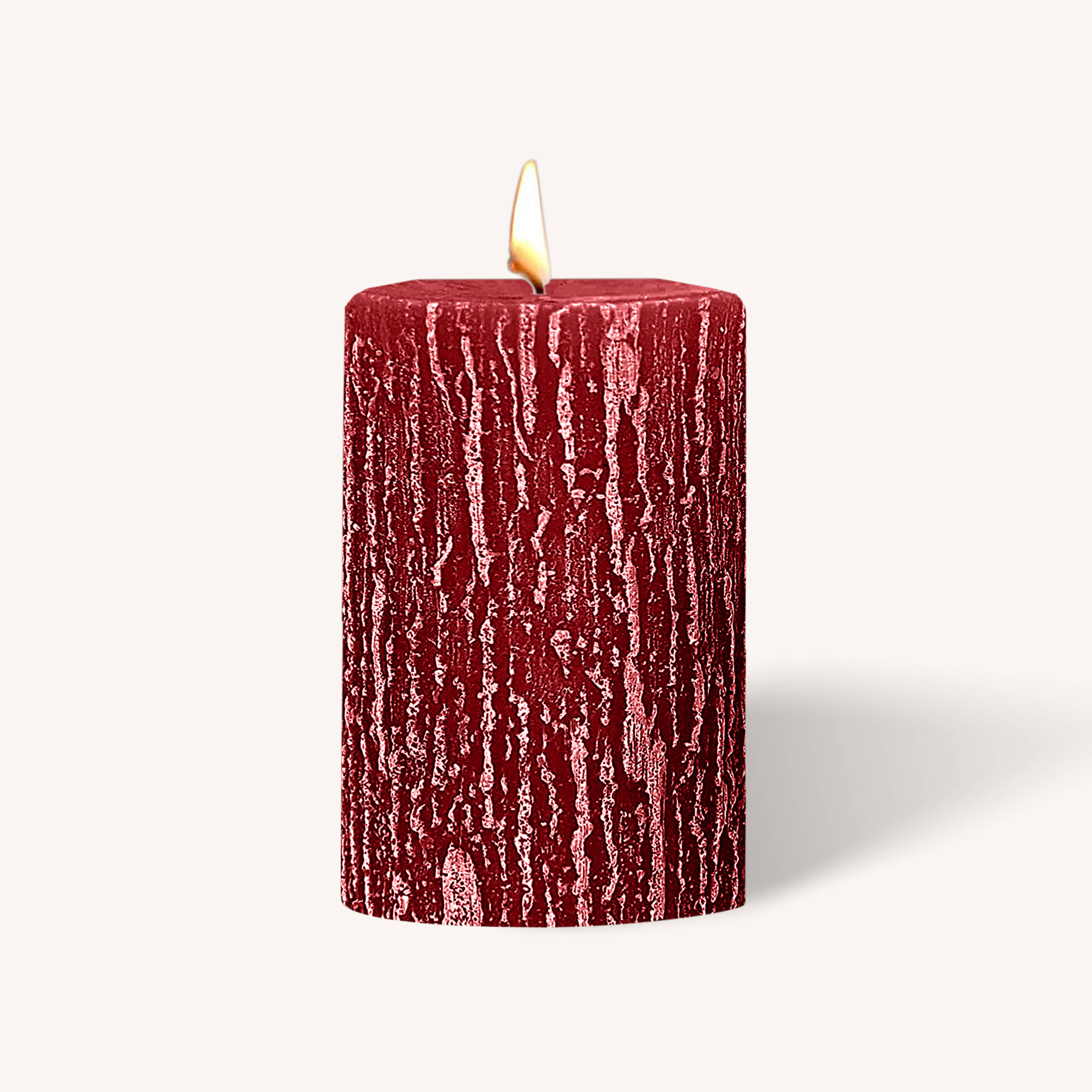 Timberline Pillar Candles - Rubin Red - 2.5" x 3" - 6 Pack