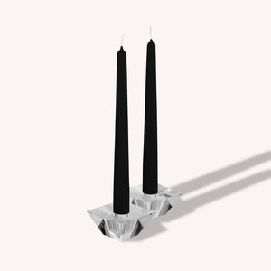 Black Taper Candles - 12 Inch - 12 Pack