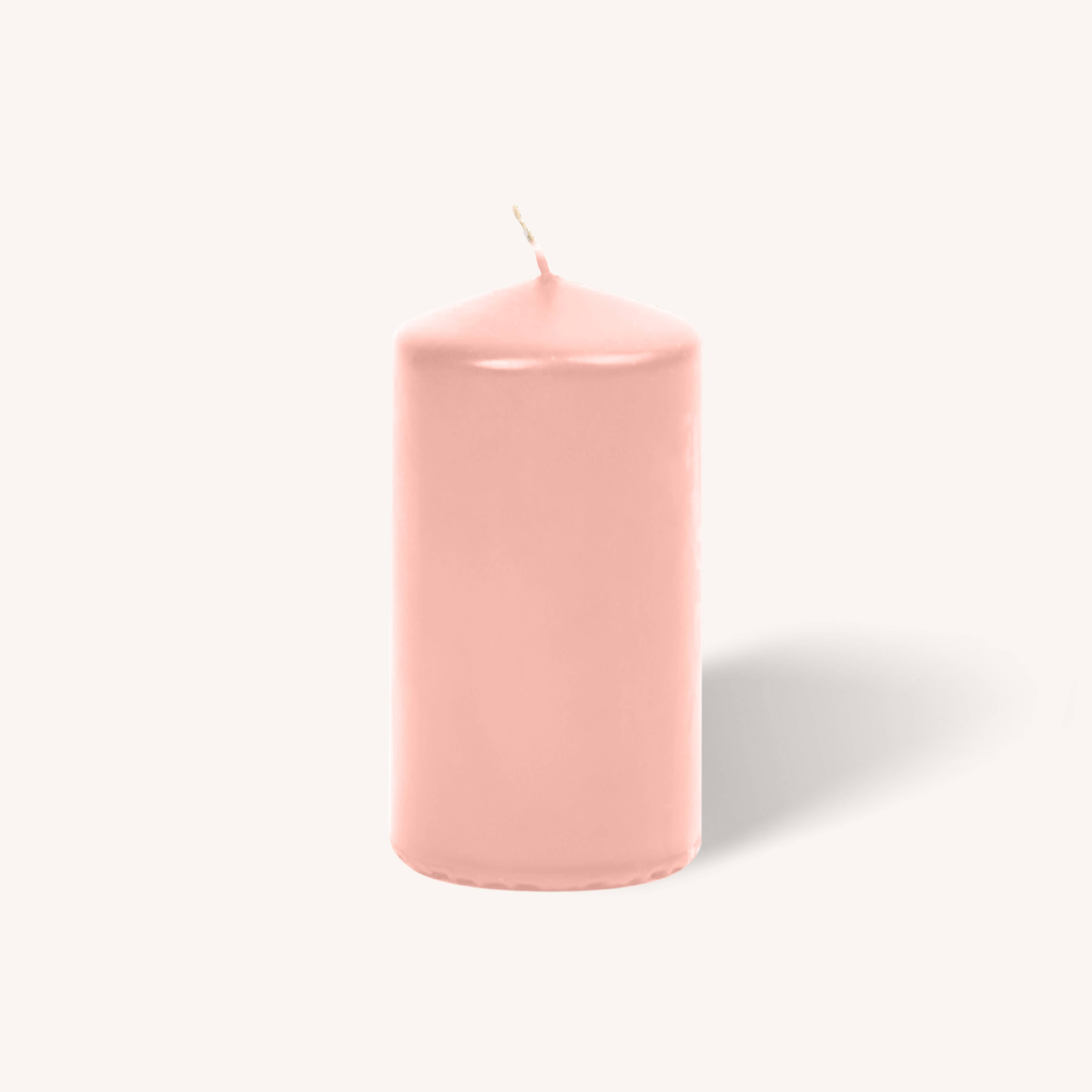 Rose Pink Pillar Candles - 3" x 6" - 6 Pack
