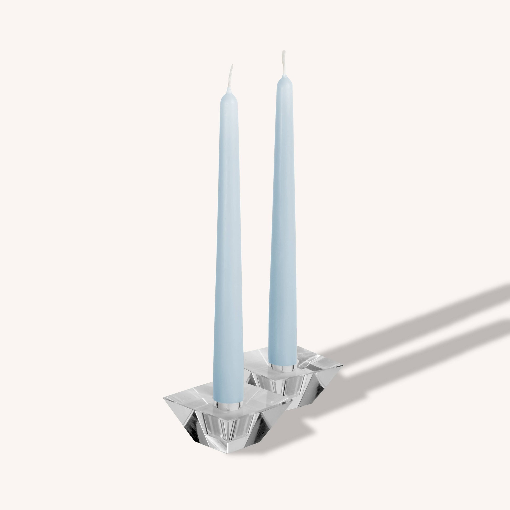 Ice blue taper candle, 10 inch, pack of 12