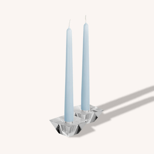 Ice Blue Taper Candles - 14 Inch - 12 Pack