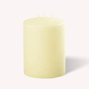 Ivory 3 Wick Pillar Candles - 6" x 8"