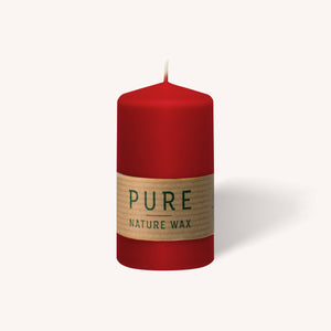 Pure Nature Wax Red Pillar Candle - 2.7” x 5" - 3 Pack