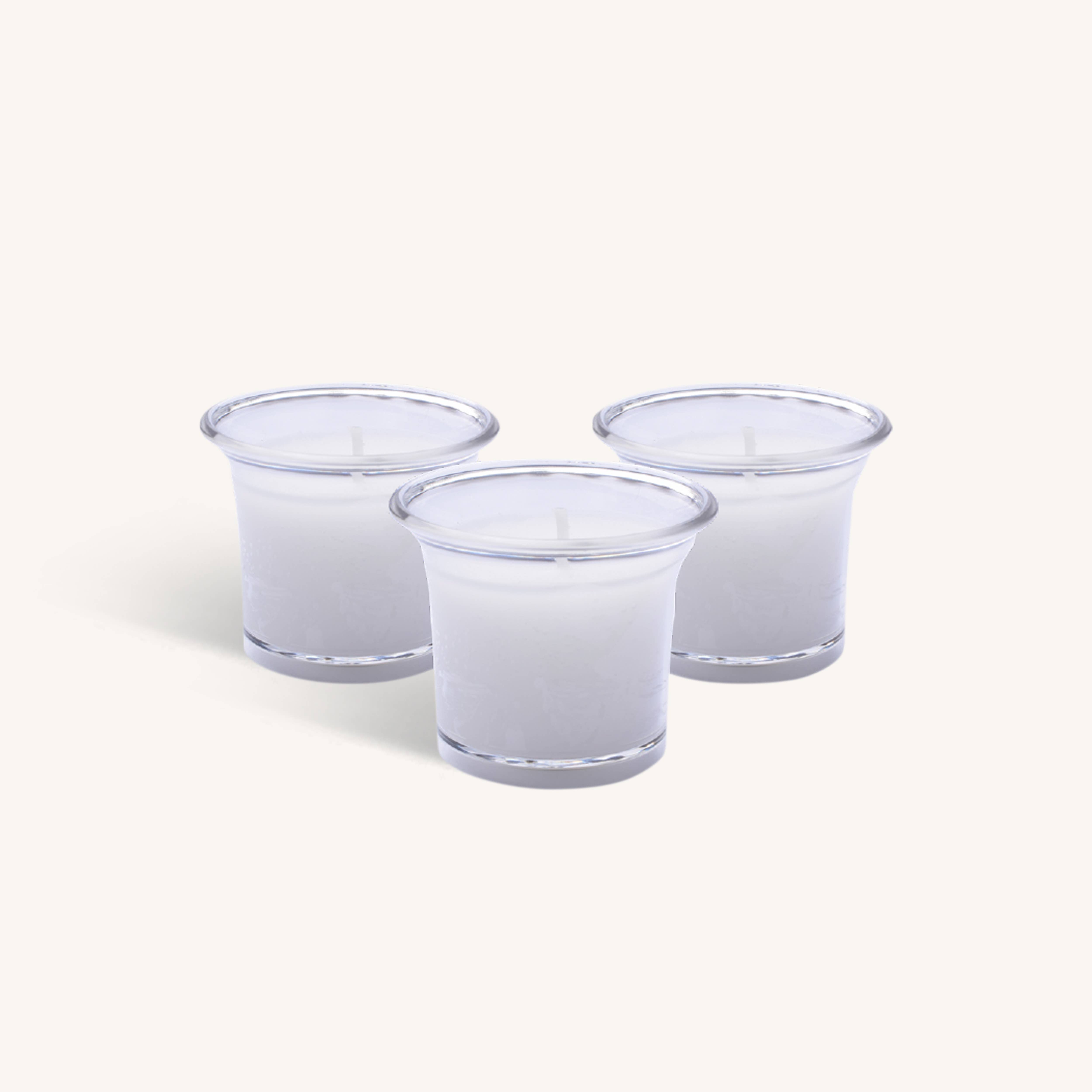 Votive Candles in Clear Plastic Cups - 12 Hours - 12 Pack