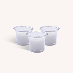 Votive Candles in Clear Plastic Cups - 12 Hours - 12 Pack