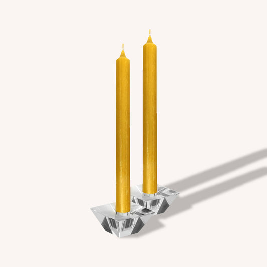 Mustard Rustic Candles - 10 Inch - 12 Pack